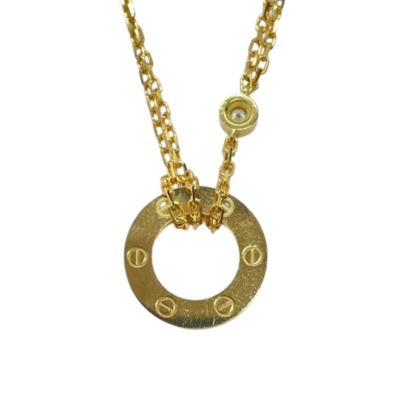 Cartier Love Circle Necklace with Diamonds in 750YG Gold