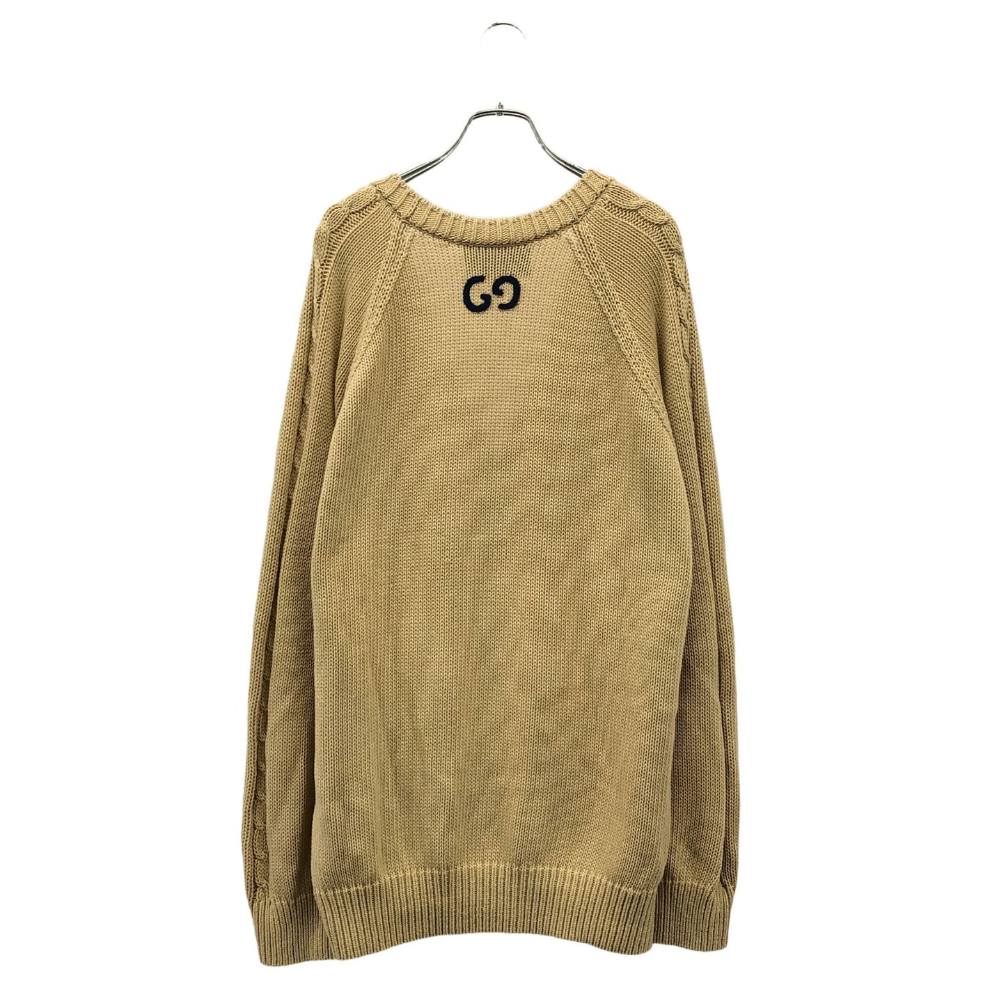 GUCCI Beige Cotton Cardigan - Timeless Elegance in XL