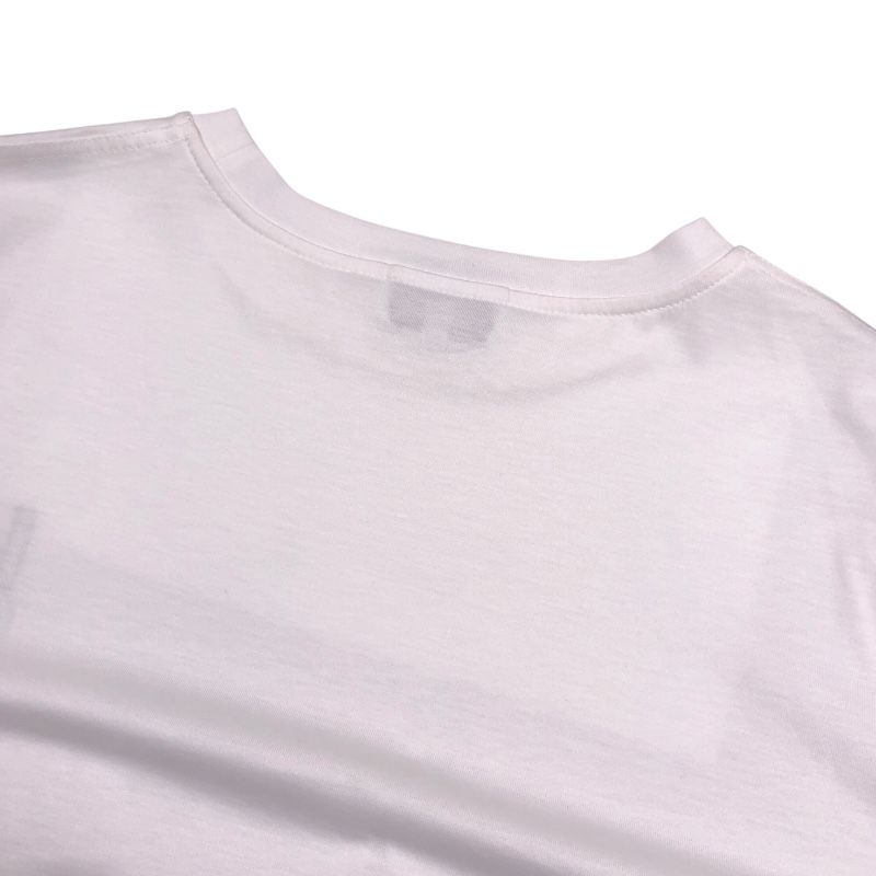 HERMES Mini Leather Patch T-Shirt in White - Men's XL