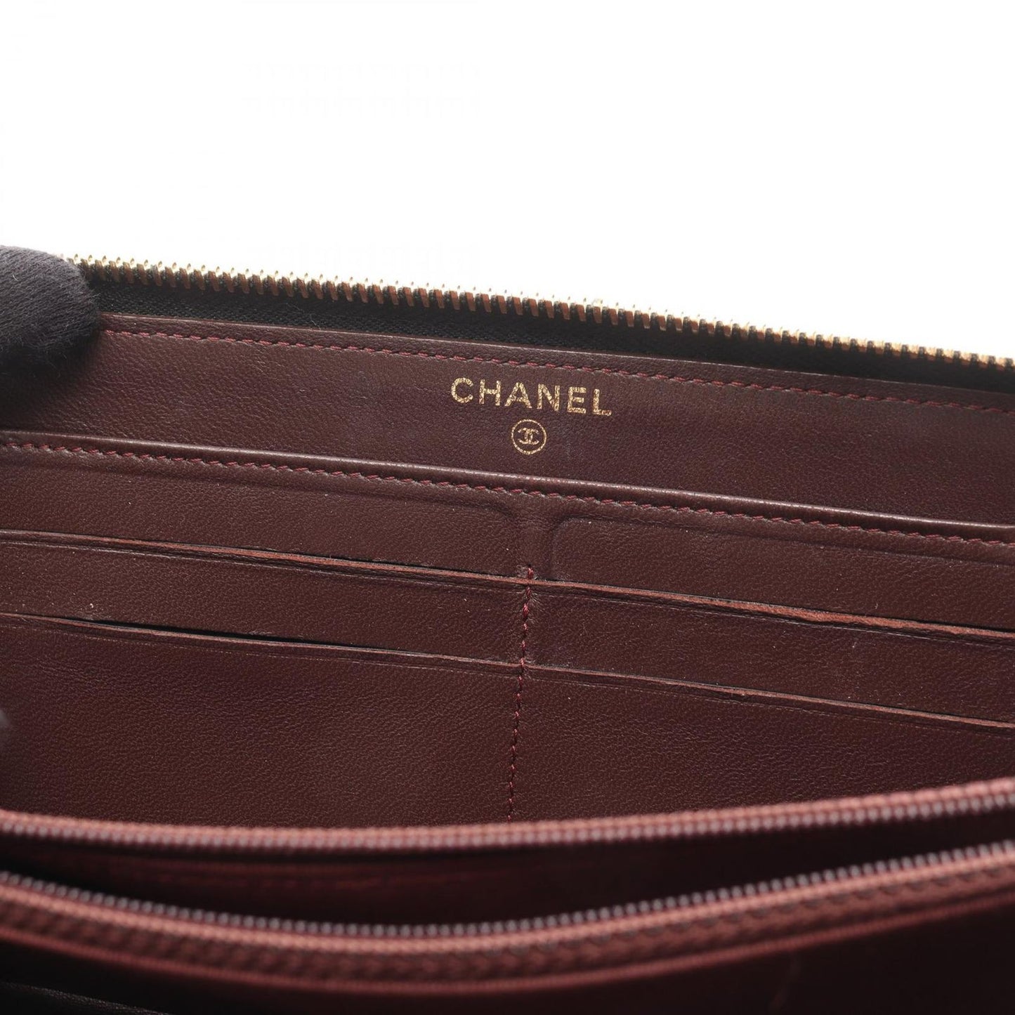 CHANEL Matelassé Round Long Wallet in Black Lambskin