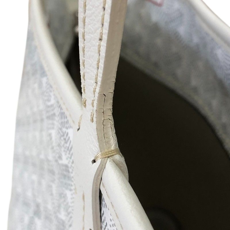 GOYARD Artois PM White Handbag with Silver Hardware