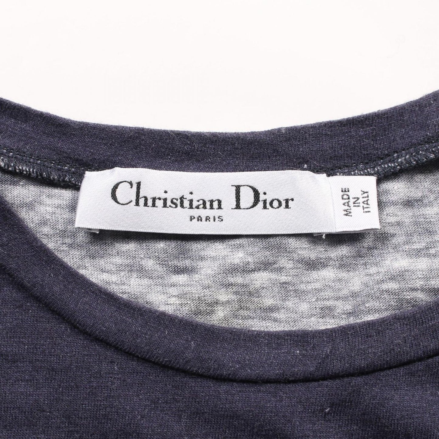 Christian Dior J'ADIOR Tie-Dye Cotton T-Shirt - Navy & White