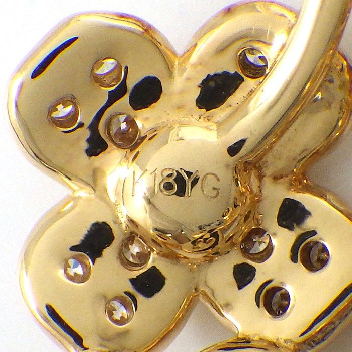 Ponte Vecchio Flower Pave Diamond Necklace in 18K Yellow Gold