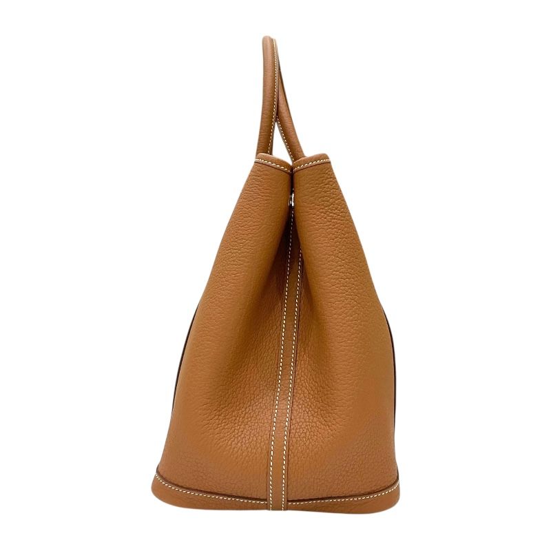 HERMES Garden Party PM Handbag - Gold with Silver Hardware