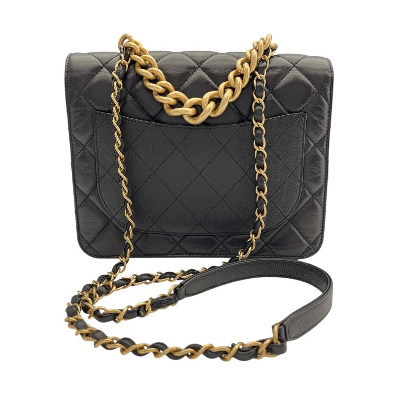 CHANEL Chain Shoulder Bag AS0785 - Black & Gold - Luxurious Lambskin