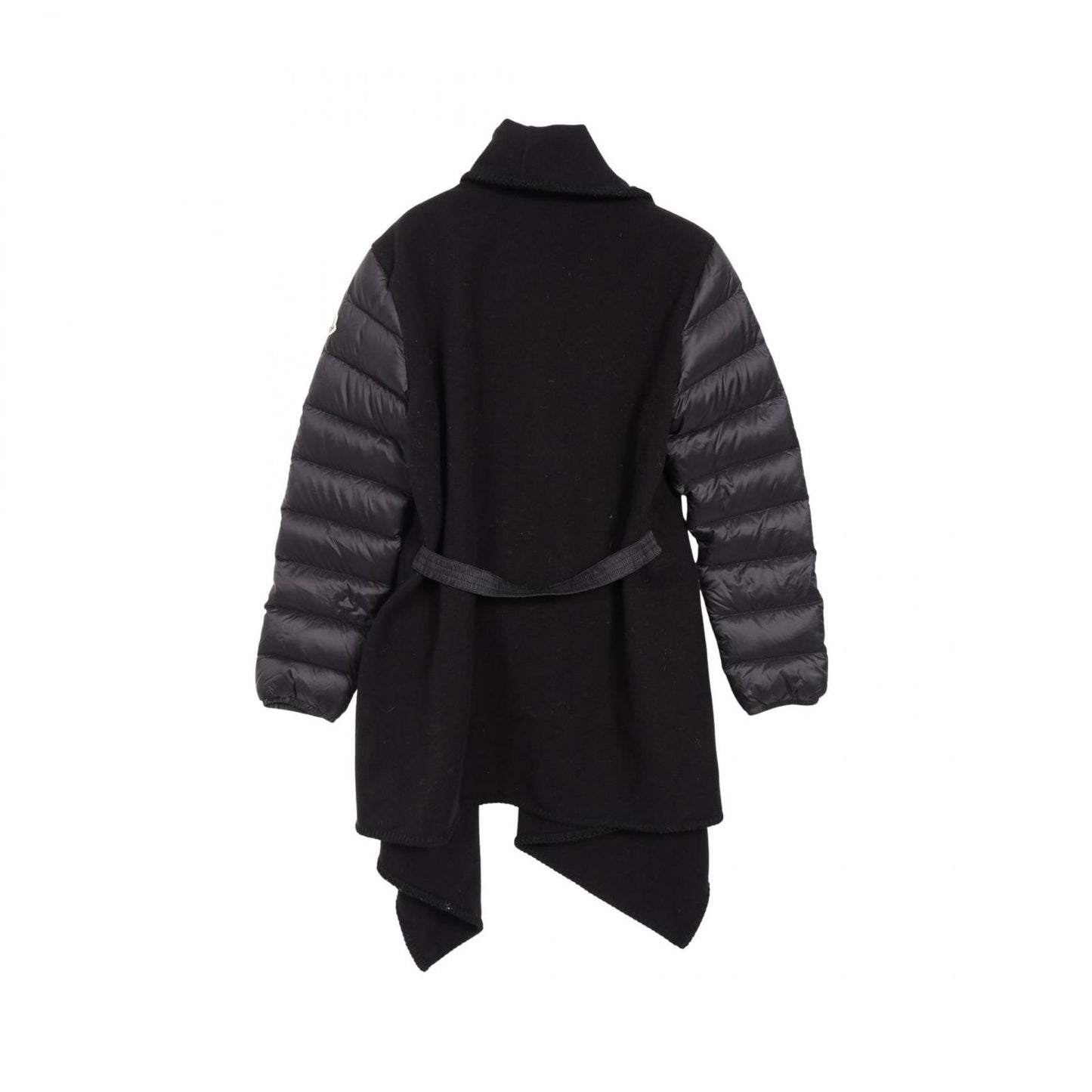MONCLER Black Wool-Nylon Cape - Timeless Elegance