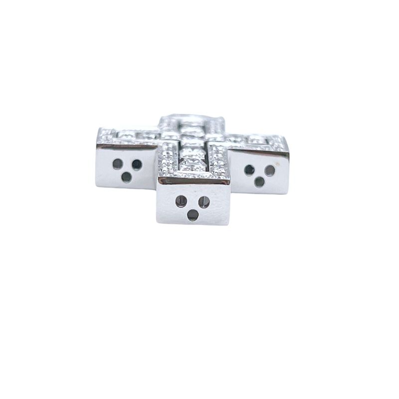 Damiani Belle Époque Necklace in K18 White Gold with Diamonds