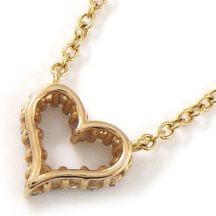 Tiffany & Co. Sentimental Heart Extra Mini Diamond Necklace in K18PG