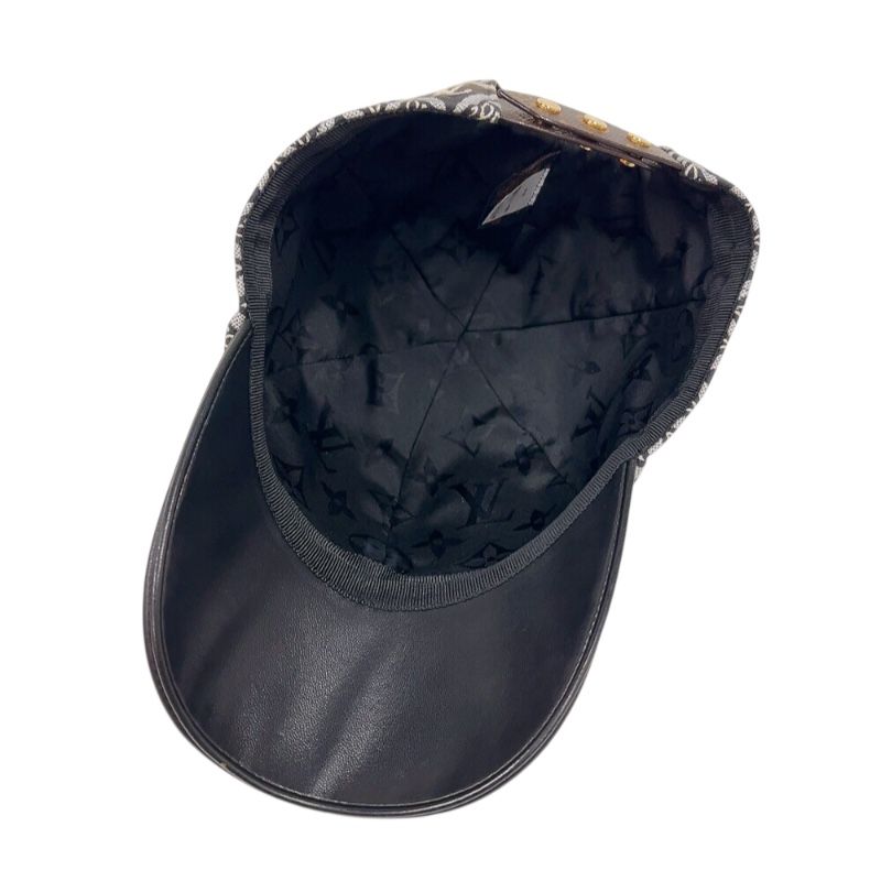 Louis Vuitton 1854 Monogram Cap in Gray with Gold Accents