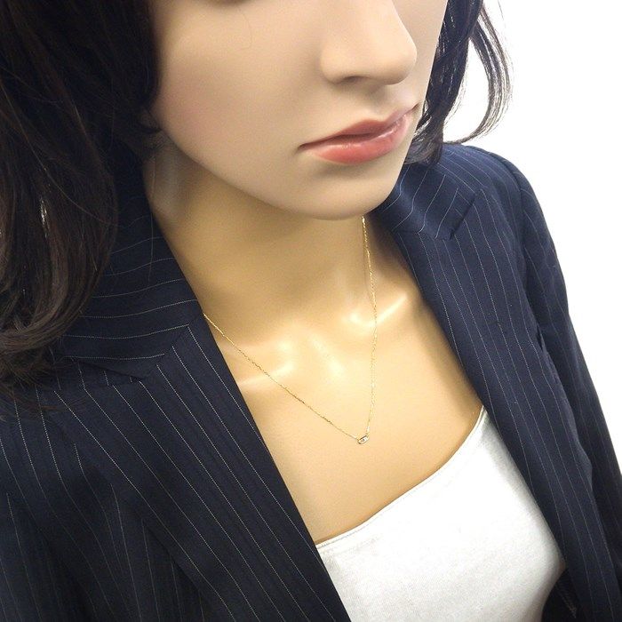 Exquisite K18YG Diamond Link Necklace - 0.02ct Elegance