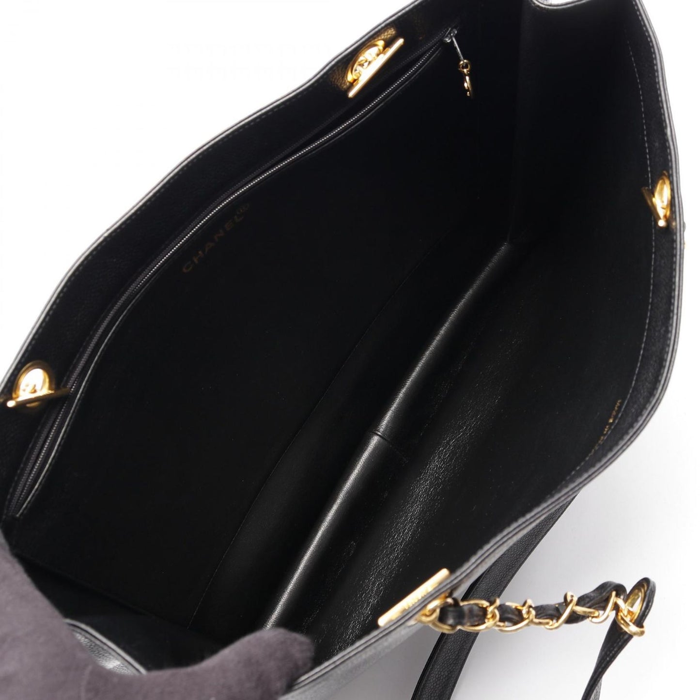 CHANEL Coco Mark Black Calfskin Tote Bag - Exquisite Luxury