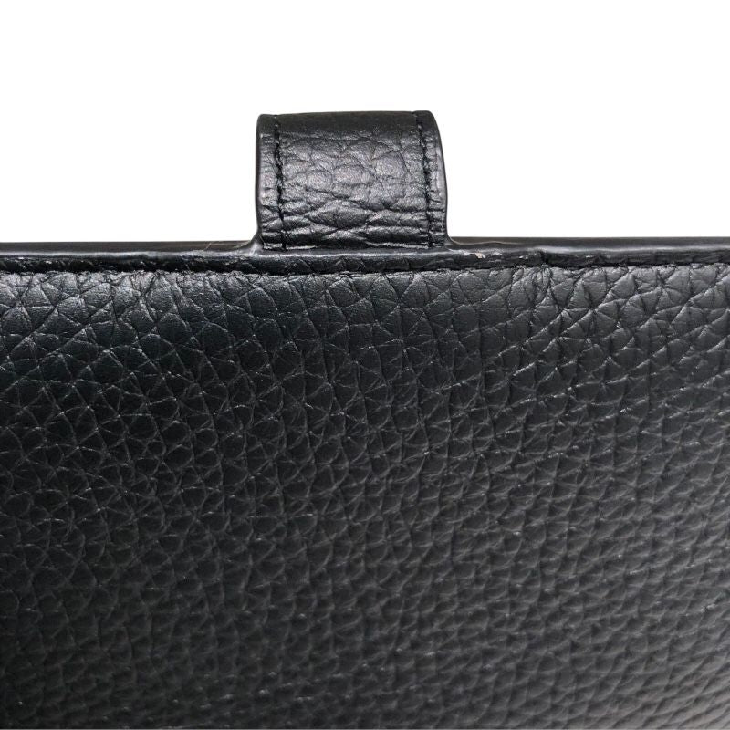 Louis Vuitton LV Vertical Compact Wallet - Black with Gold Hardware