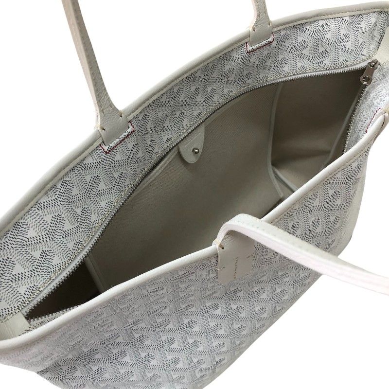 GOYARD Artois PM White Handbag with Silver Hardware