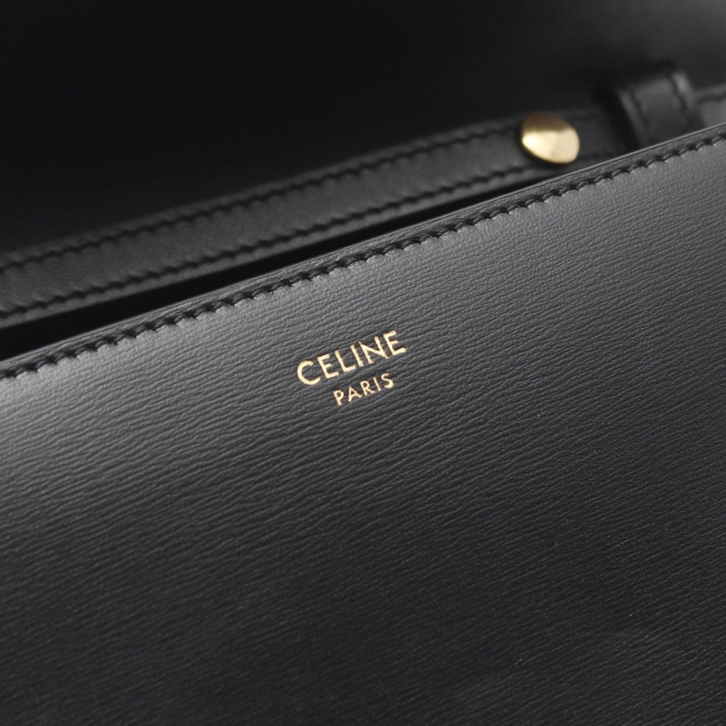 CELINE Margot Triomphe Black Leather Shoulder Bag - Exquisite Craftsmanship