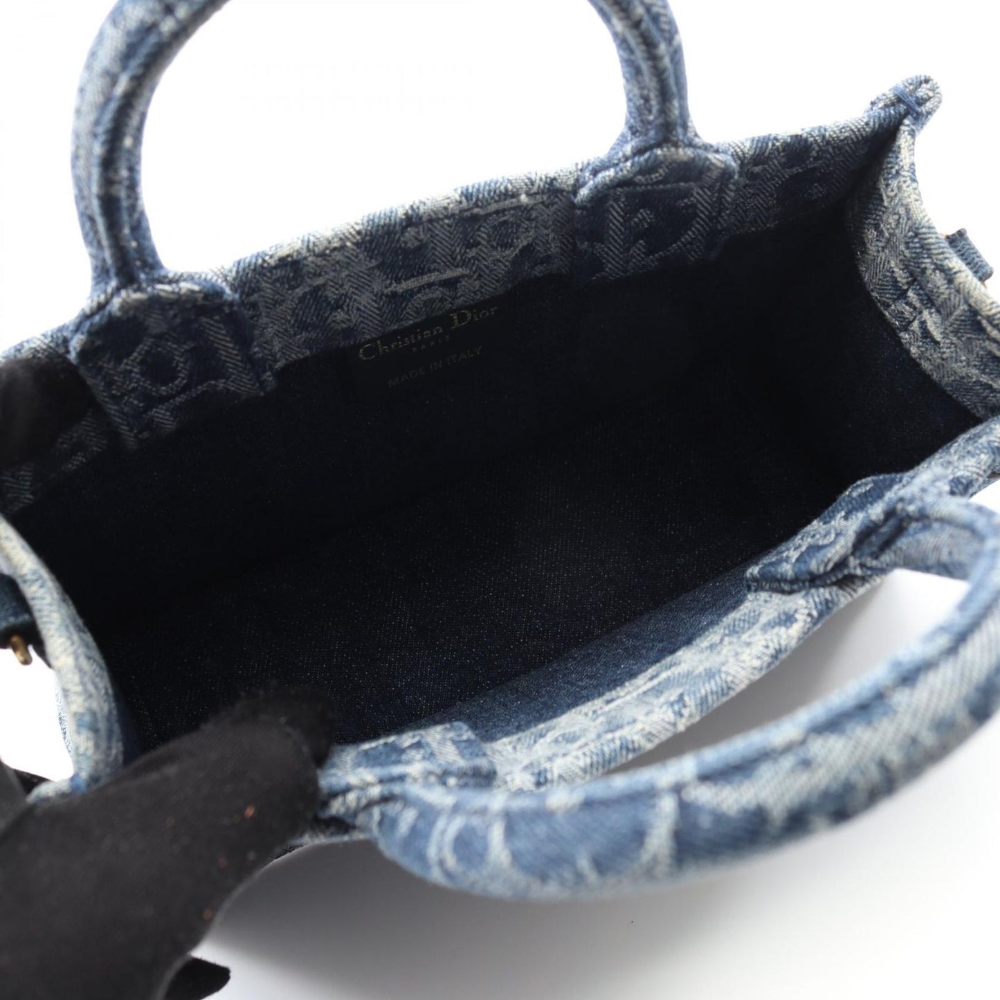 Dior Mini Book Tote Handbag in Denim Blue - Exquisite Craftsmanship