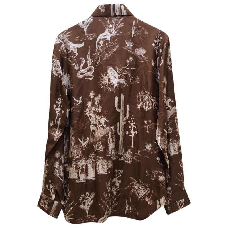 Christian Dior × Cactus Jack Silk Shirt - Brown, Size 39