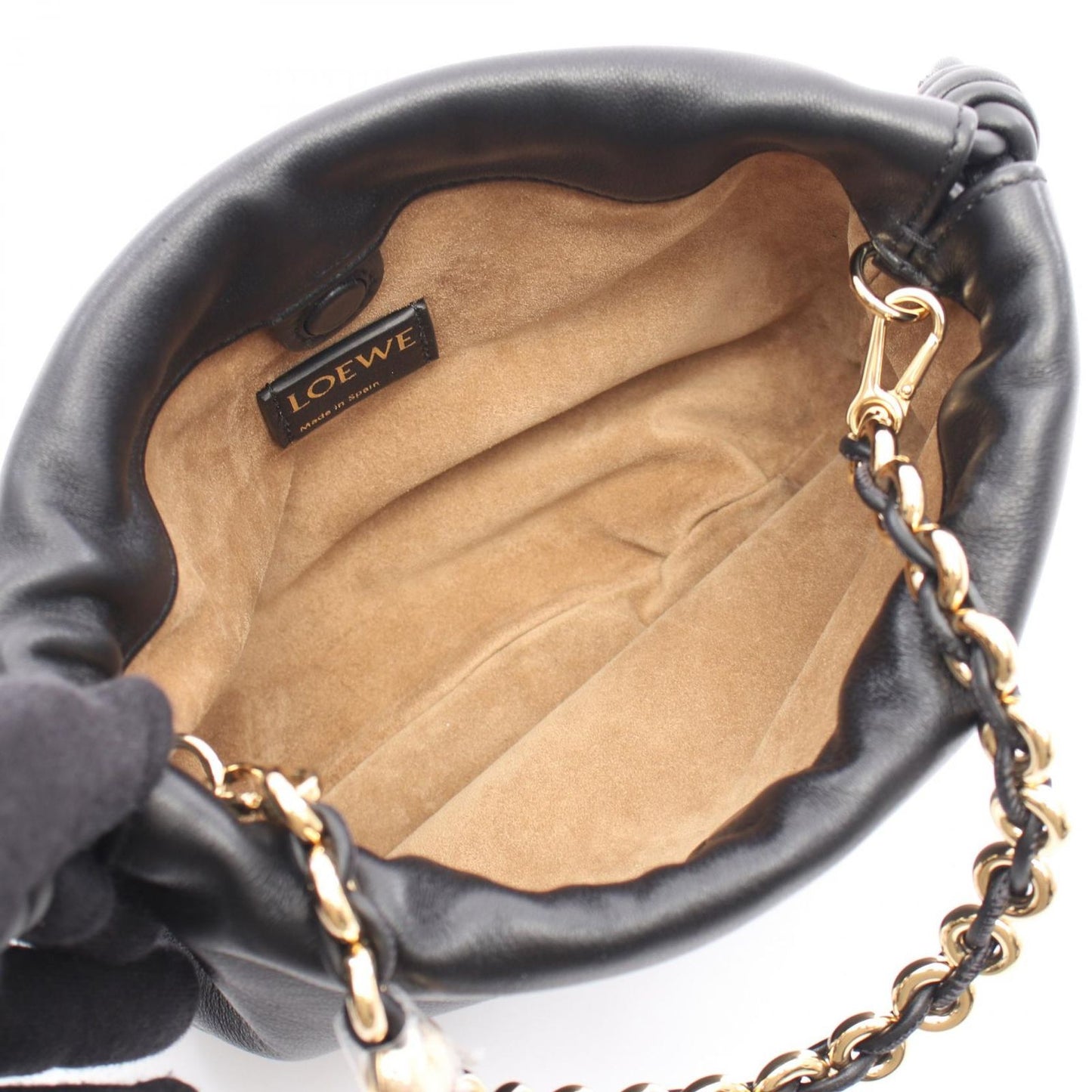 LOEWE Flamenco Mini Handbag in Black Leather - Exquisite Craftsmanship