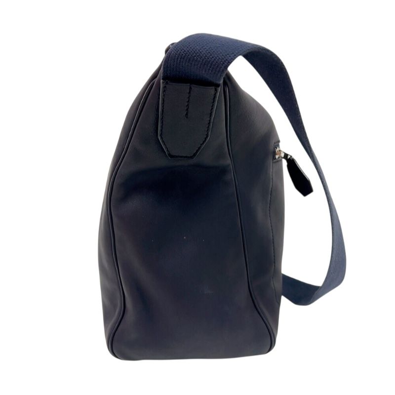 HERMES City Slide MM in Blue Nuit with Silver Hardware - 2016