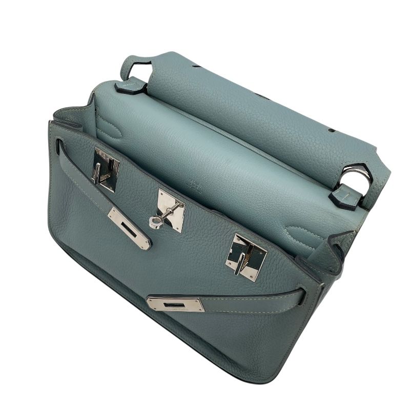 HERMES Gypsière 28 Blue Jean with Silver Hardware - Exquisite Craftsmanship