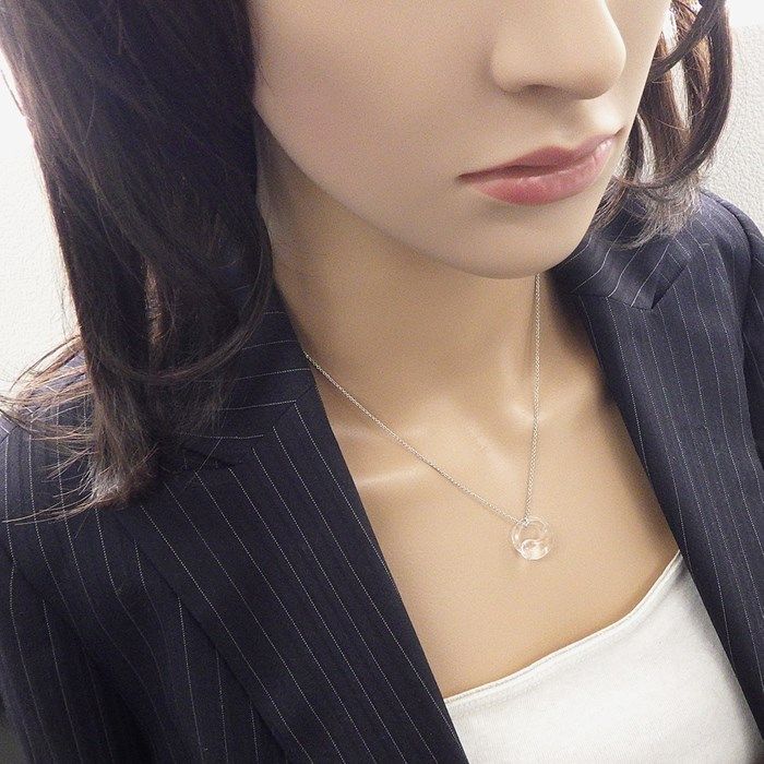 Tiffany & Co. Eternal Circle Necklace with Rock Crystal in Platinum