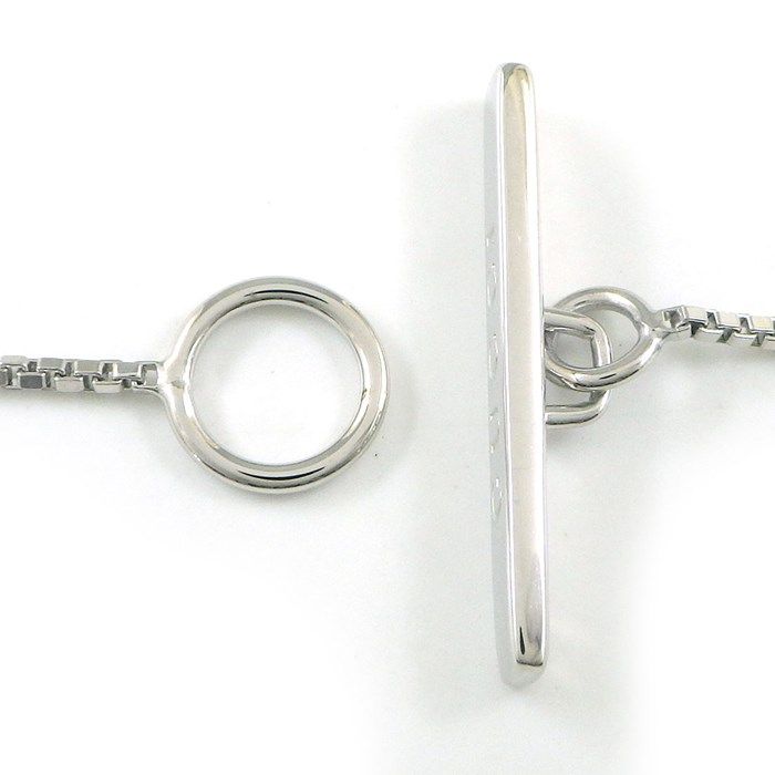 GUCCI Lariat Bar Logo Bracelet in K18 White Gold - Exquisite Craftsmanship