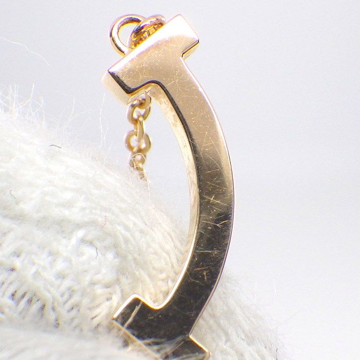 Tiffany & Co. T Smile Mini Necklace in K18 Pink Gold