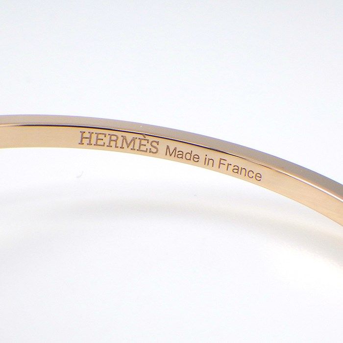 HERMES Chaine d'Ancre Full Pavé Diamond Bangle in K18 Pink Gold