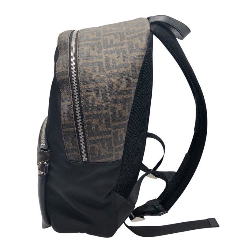 Fendi Black Nylon & Leather Backpack - Unisex Luxury Daypack