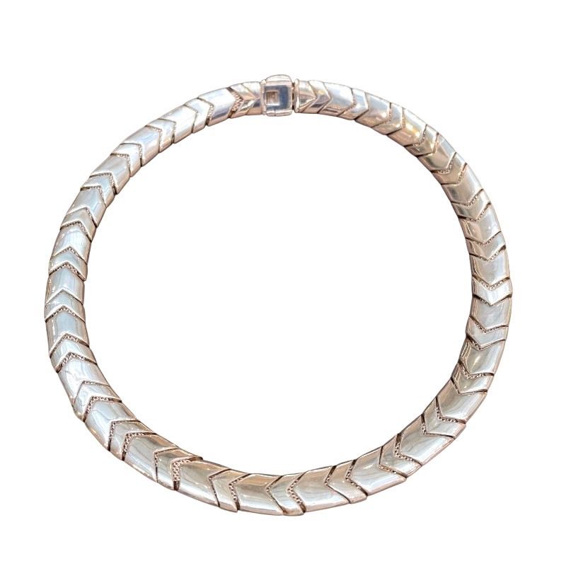 Tiffany & Co. 750YG/SV925 Combination Choker Necklace