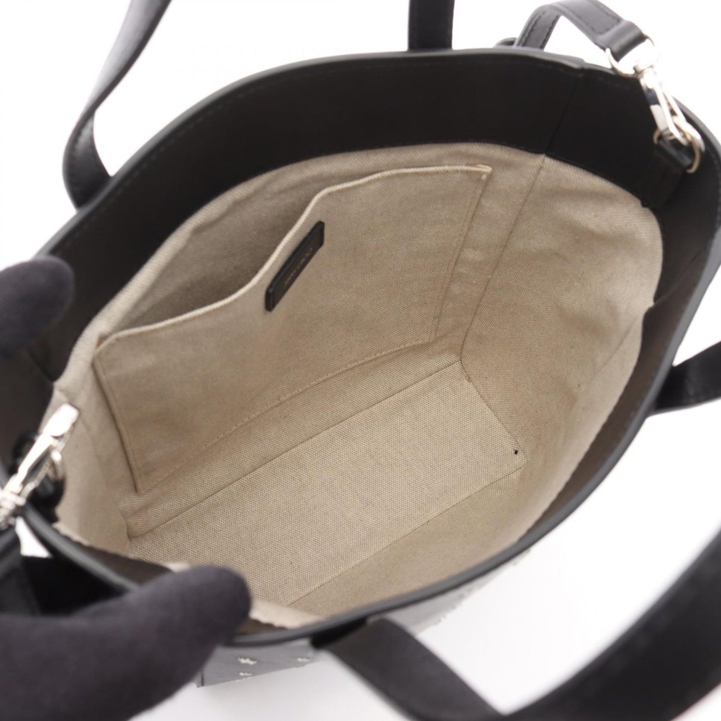 Jimmy Choo Bria Tote N/S Black Leather Star Studded Bag