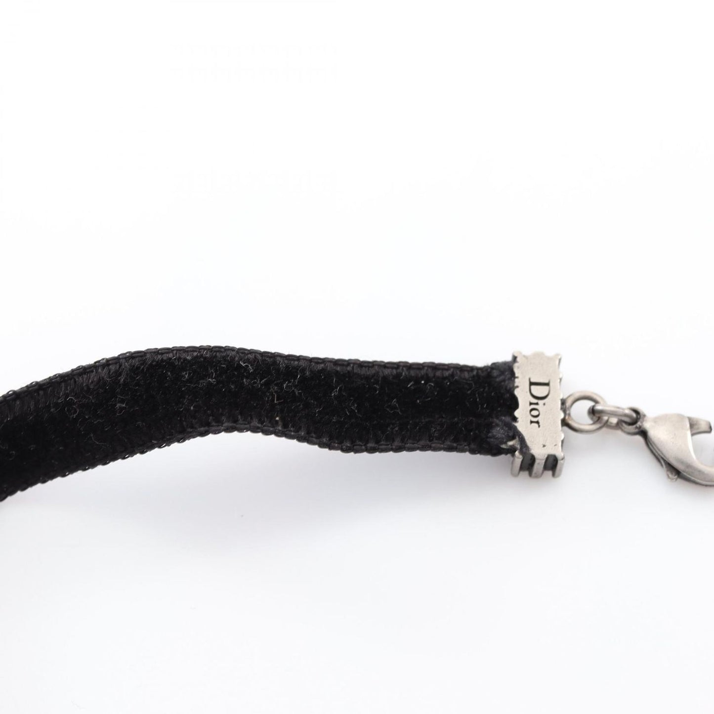 Dior Logo Choker Necklace in Black Stainless Steel