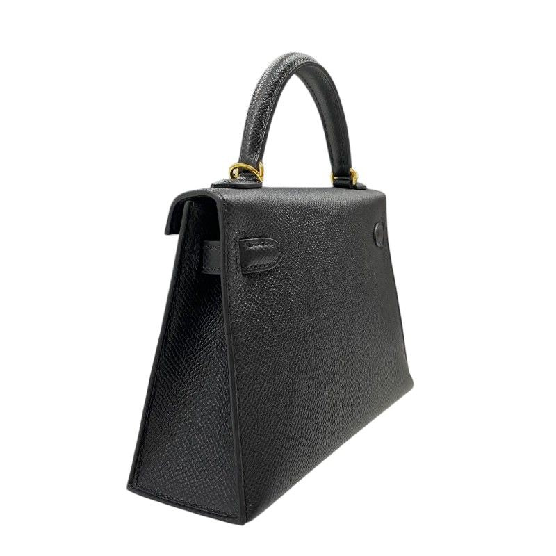 HERMES Mini Kelly 2 W刻 Black with Gold Hardware - Exquisite Craftsmanship
