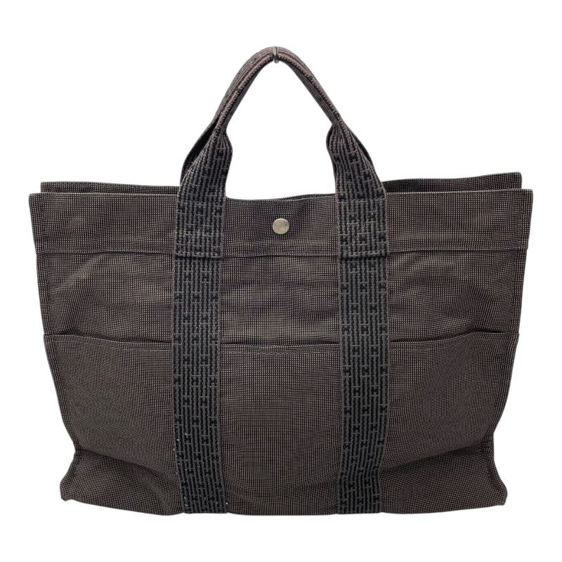 HERMES Émile Line MM Tote in Gray with Silver Hardware