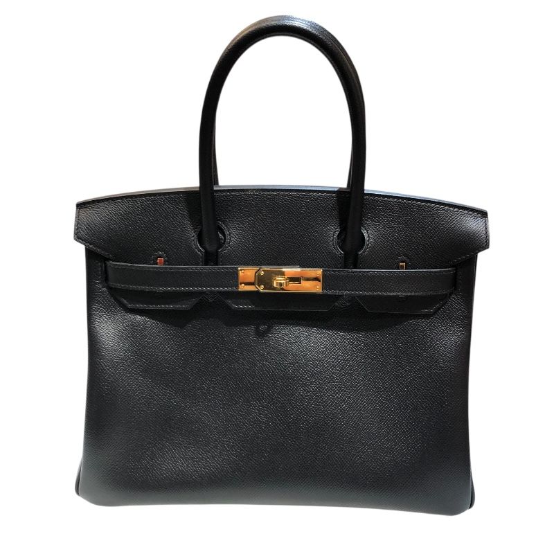 HERMES Birkin 30 D Stamp Black & Gold Hardware - Exquisite Craftsmanship