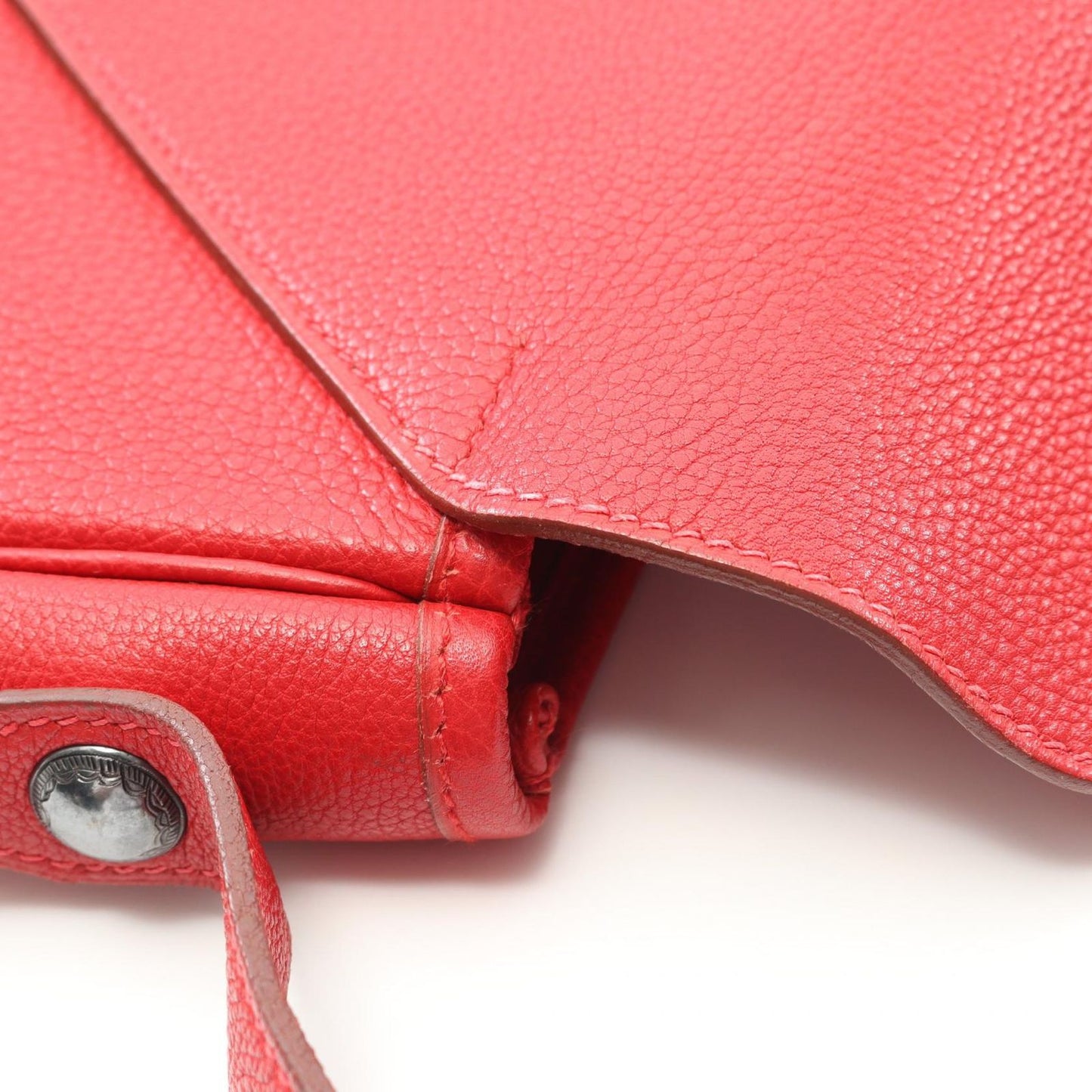 HERMES Christine Shoulder Bag in Vibrant Rouge Vif