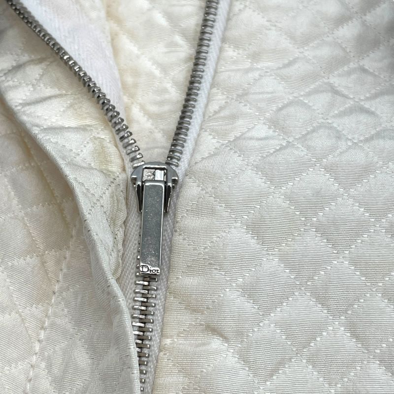 Christian Dior Quilted Silk Shorts in Cream - Size 36