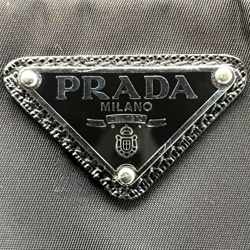 PRADA Black Nylon Waist Bag with Silver Hardware - Men's Luxury Accessory