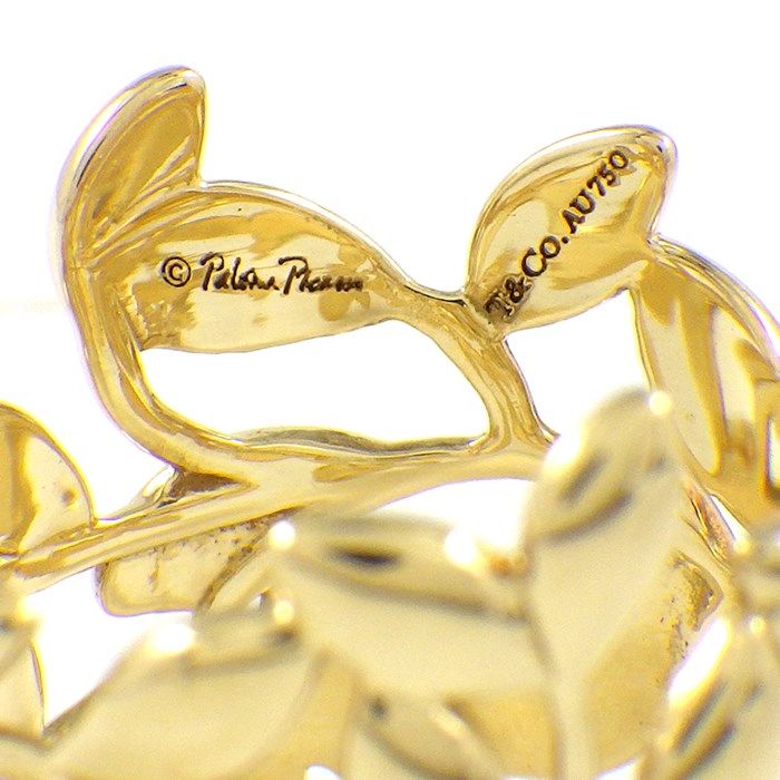 Tiffany & Co. Olive Leaf Band Ring in 18K Yellow Gold - Size 9.5