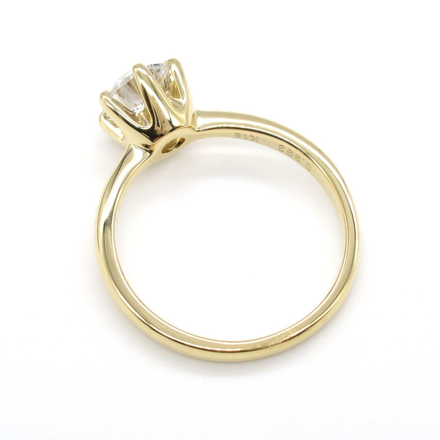 Exquisite K18 Yellow Gold Diamond Ring - 0.993ct Luxury Jewelry