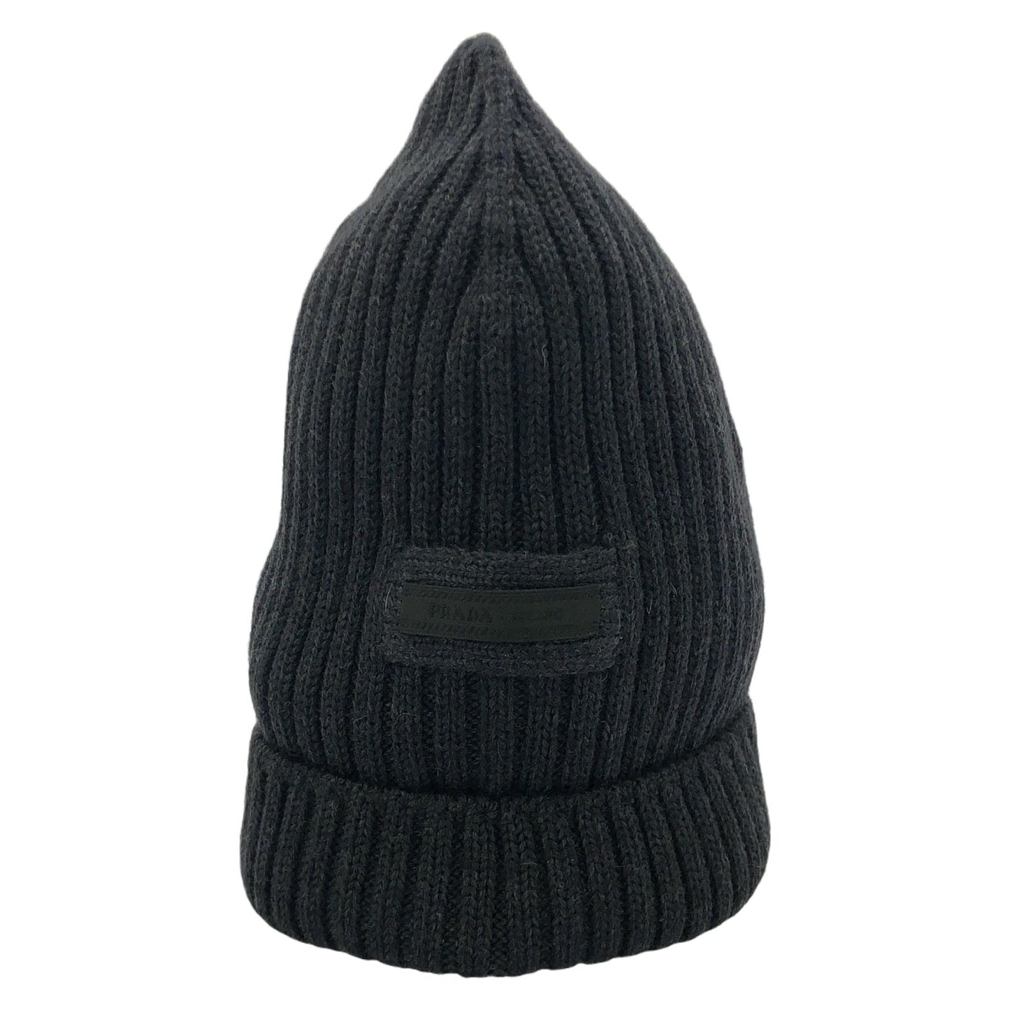 PRADA Wool Knit Cap in Dark Grey - Timeless Elegance