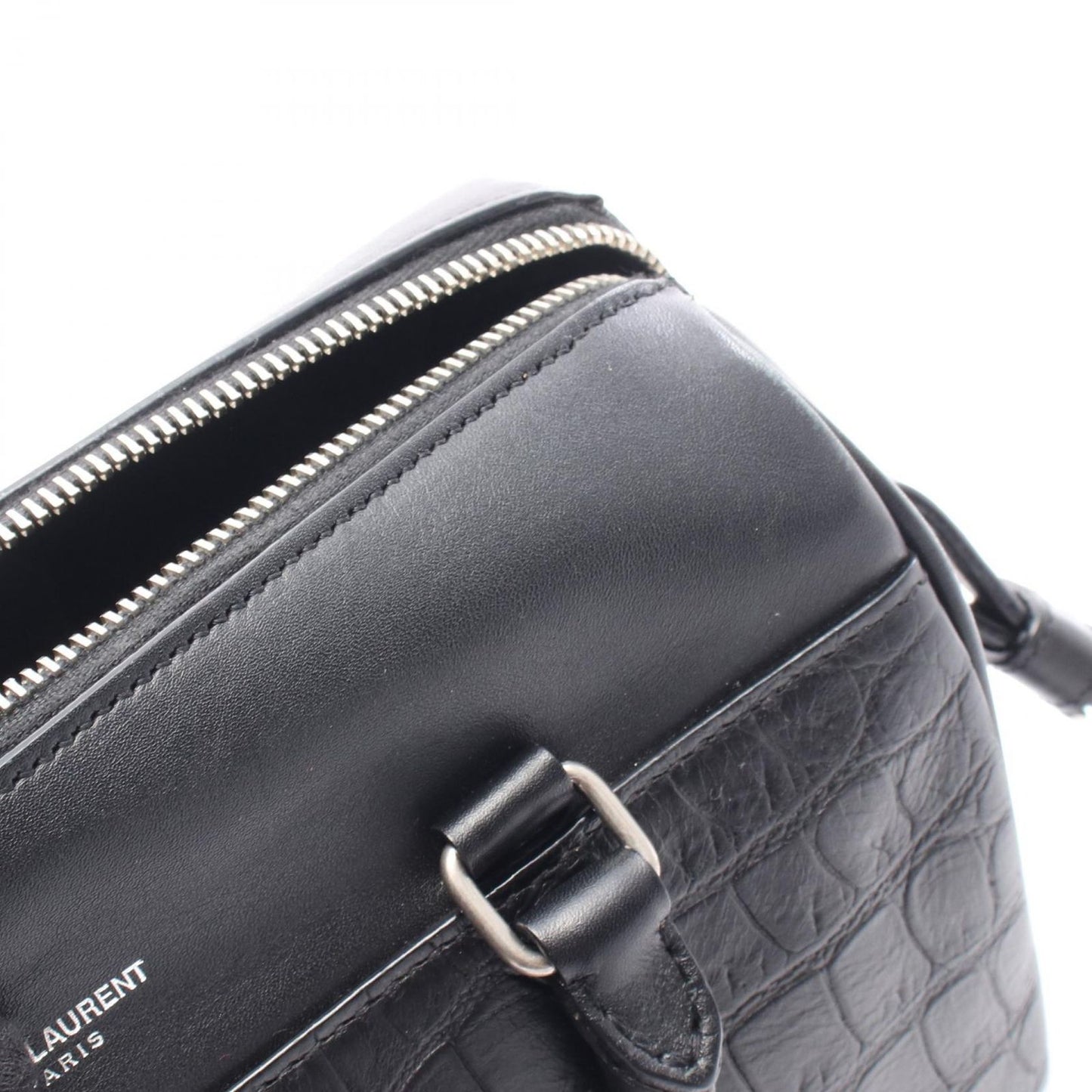 Yves Saint Laurent Baby Duffle Handbag in Black Leather