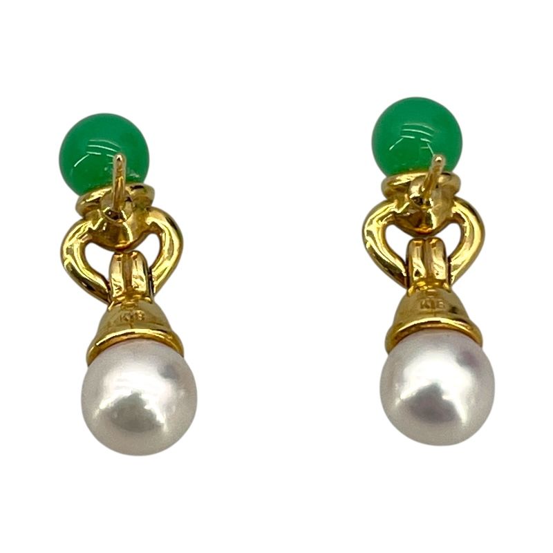 MIKIMOTO K18YG Pearl Earrings - Exquisite Gold Jewelry