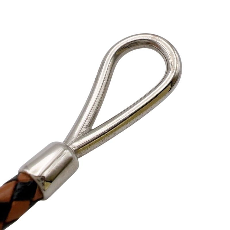 HERMES Jumbo Choker/Bracelet in Brown Leather with Silver Hardware