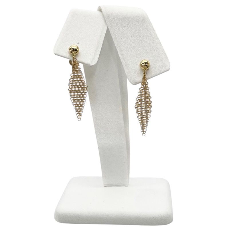 Tiffany & Co. 14K Gold Mesh Earrings - Timeless Elegance