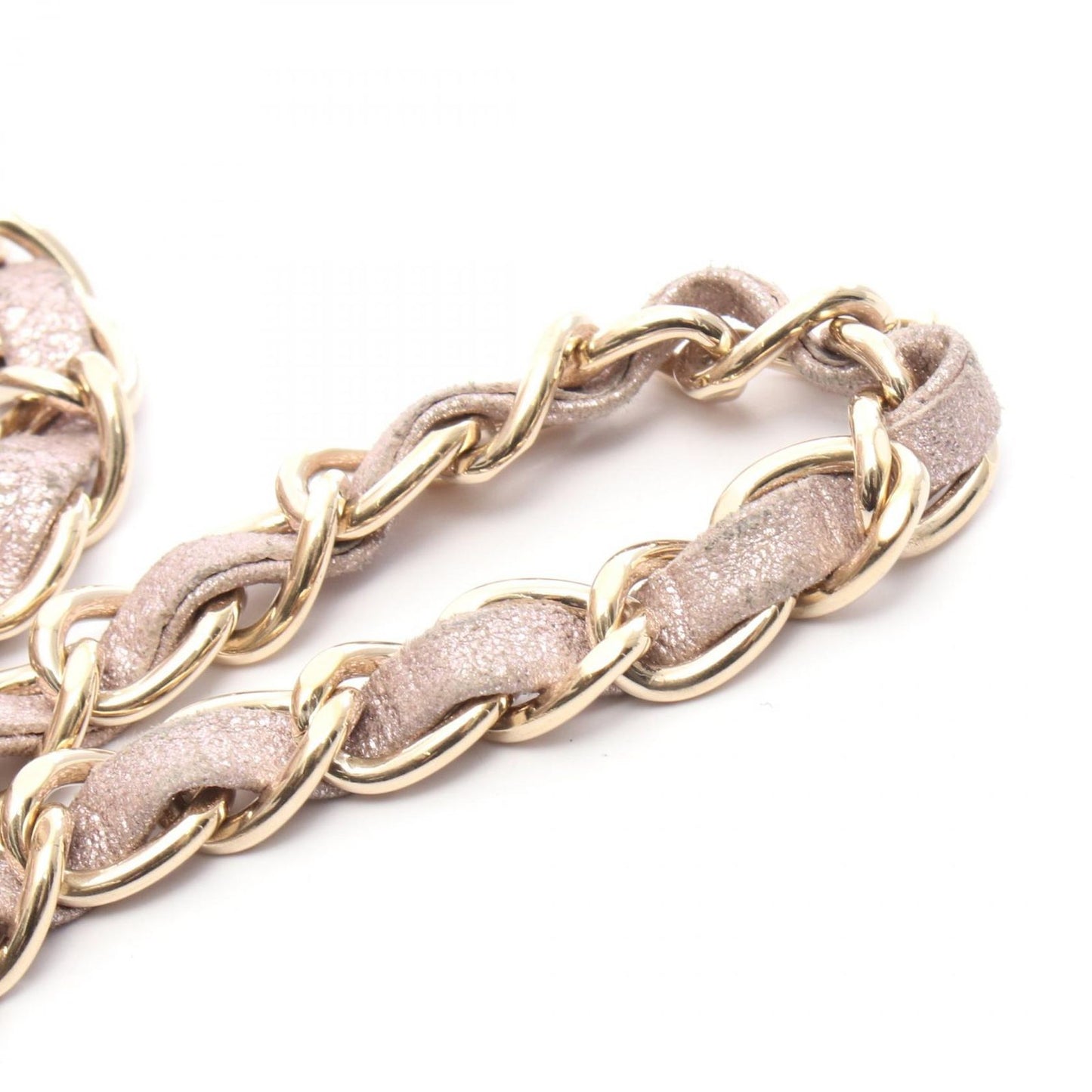 CHANEL Mini Matelassé Shoulder Bag in Metallic Light Pink