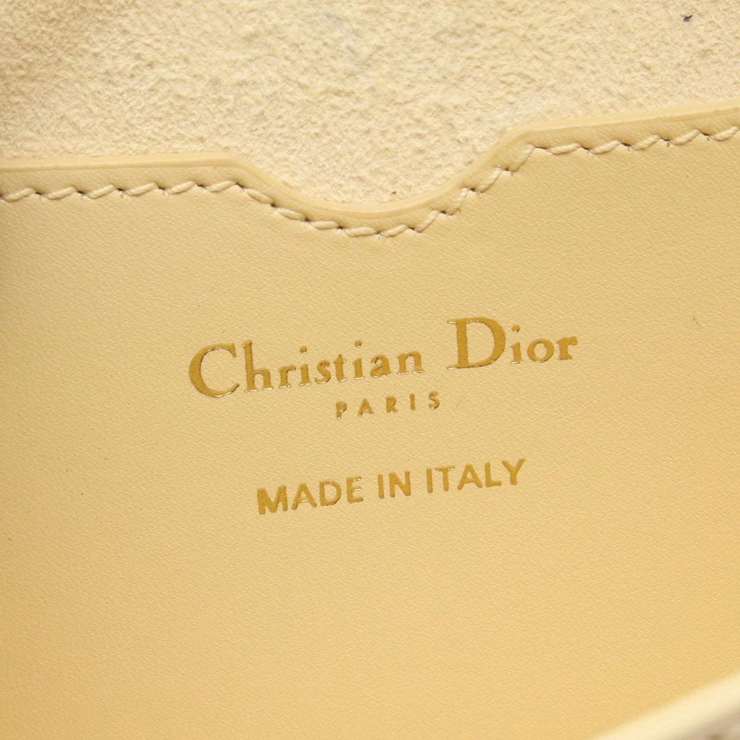 Dior Bobby East-West Shoulder Bag in Pastel Yellow Leather