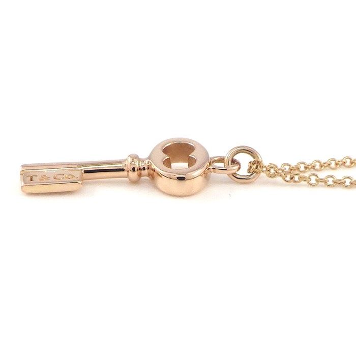 Tiffany & Co. Mini Oval Key Necklace in K18 Pink Gold