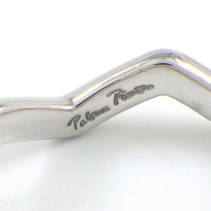 Tiffany & Co. Zigzag Bezel Ring with Diamond in K18YG & PT950