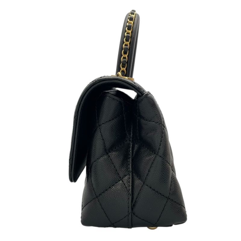 CHANEL Coco Handle XXS Black Caviar Leather Shoulder Bag