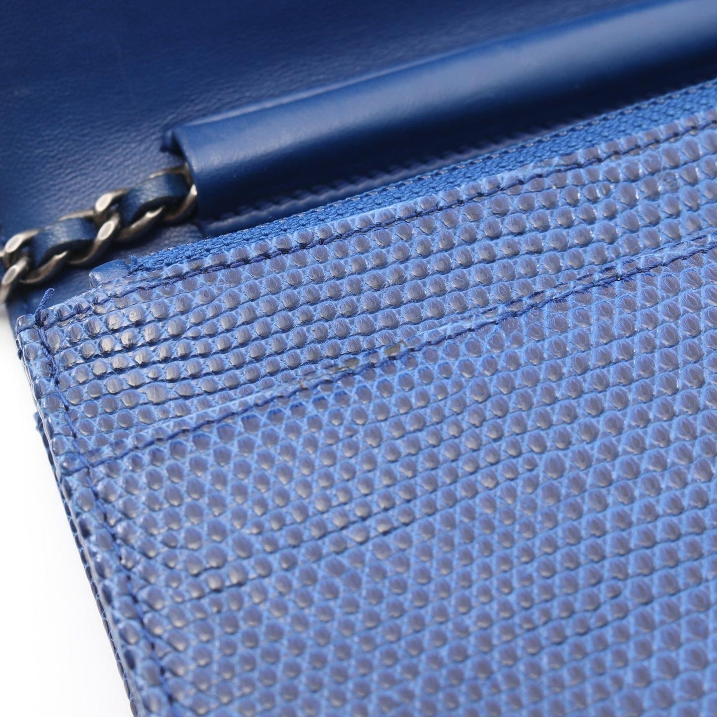 CHANEL Boy Chanel Exotic Leather Shoulder Bag in Blue